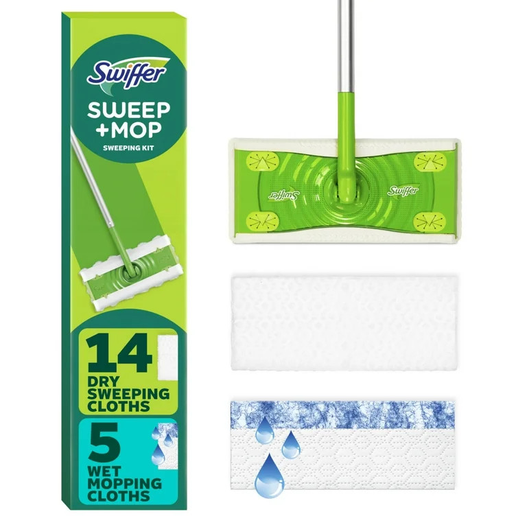 Swiffer Sweeper 2-in-1 Sweep and Mop Starter Kit,1 Mop + 19 Refills | Walmart (US)