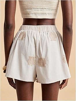 RoseSeek Women's Floral Graphic Skirt Shorts Drawstring Waist Tropical Boho Wrap Skorts | Amazon (US)