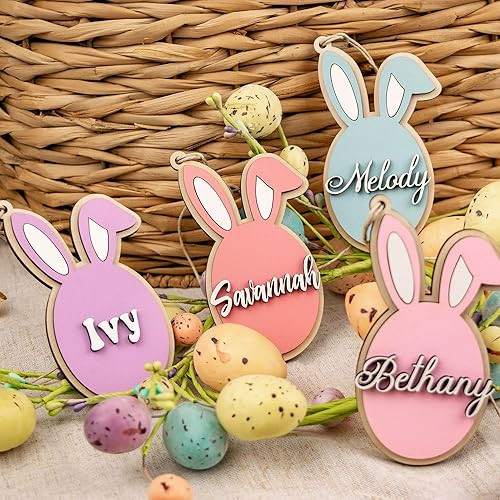 Personalized Easter Basket Name Tags, Easter Basket Tag, Easter Bunny Tag, Easter Gift Tags, East... | Amazon (US)