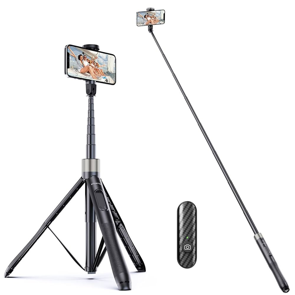 ATUMTEK 65" Selfie Stick Tripod, All in One Extendable Phone Tripod Stand with Bluetooth Remote 3... | Amazon (US)