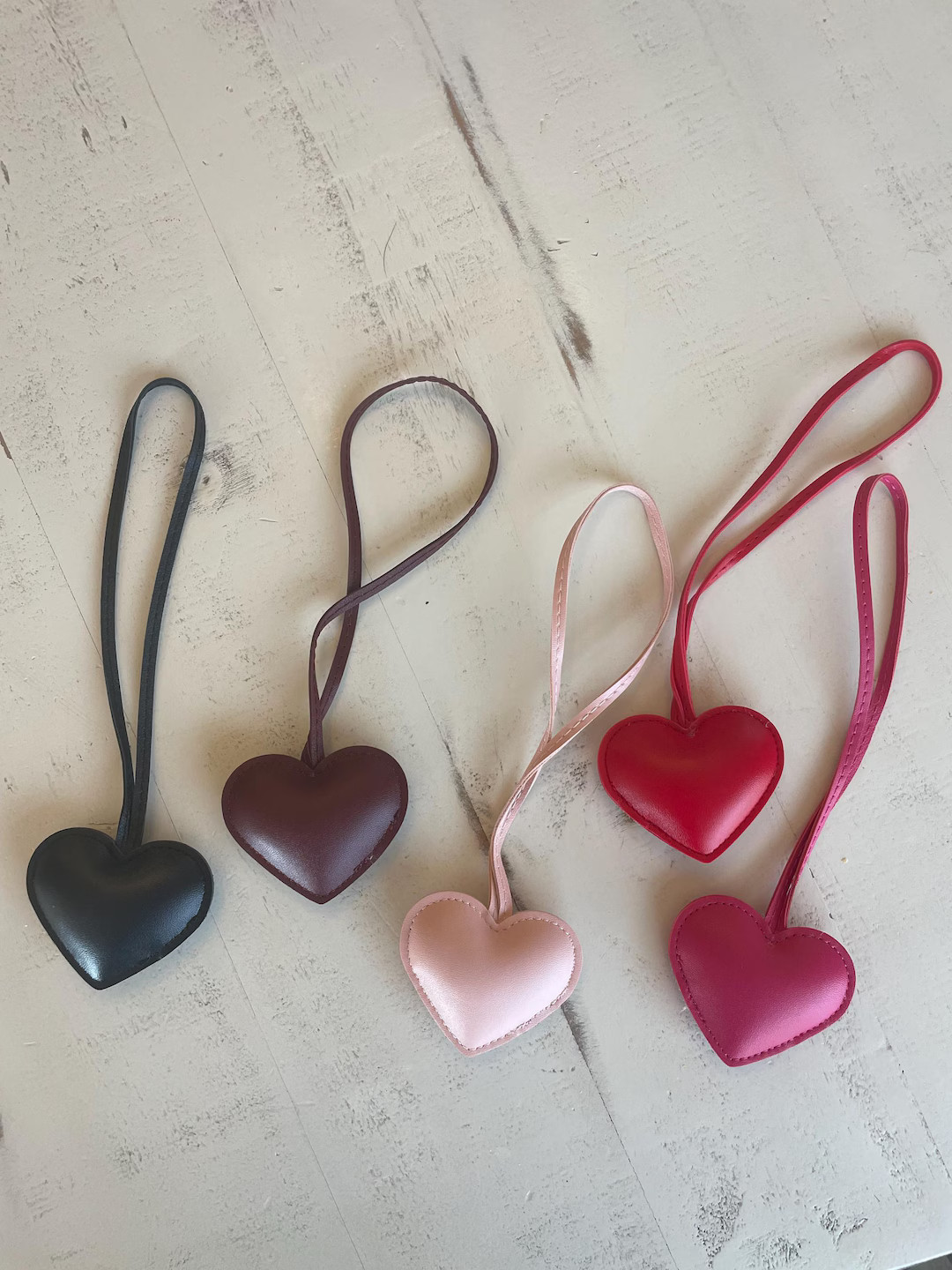 Leather Heart Fashion Hanging Bag Charm,purse Heart Leather Charm,bag Heart Accessory,phone Heart... | Etsy (US)