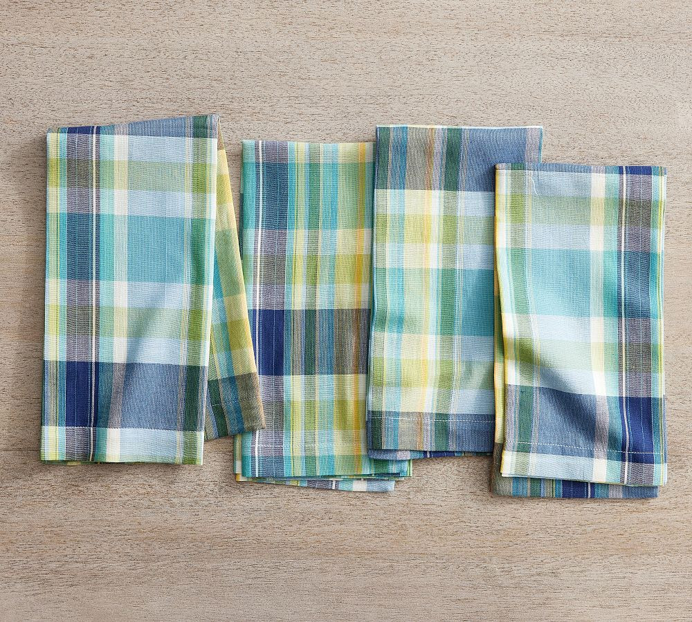 Madras Plaid Organic Cotton Napkins - Set of 4 | Pottery Barn (US)