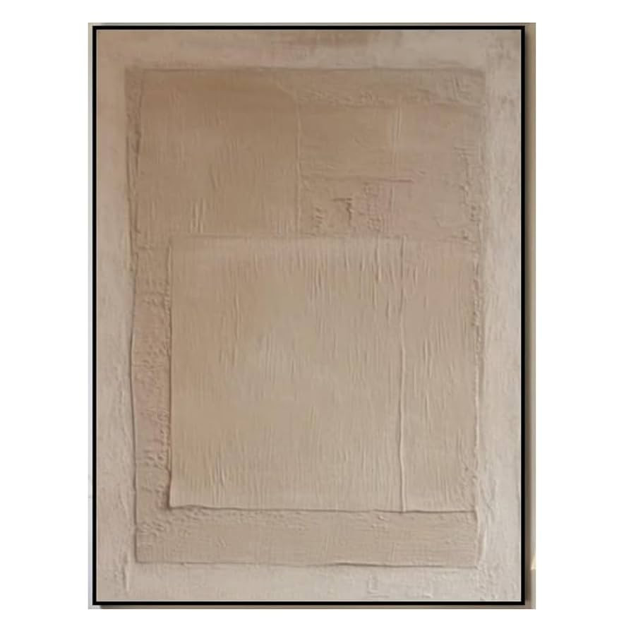 Handmade Gold Brown Color Oil Painting Wabi-Sabi Wall Art Abstract Textured Earth Tone Artwork La... | Amazon (US)