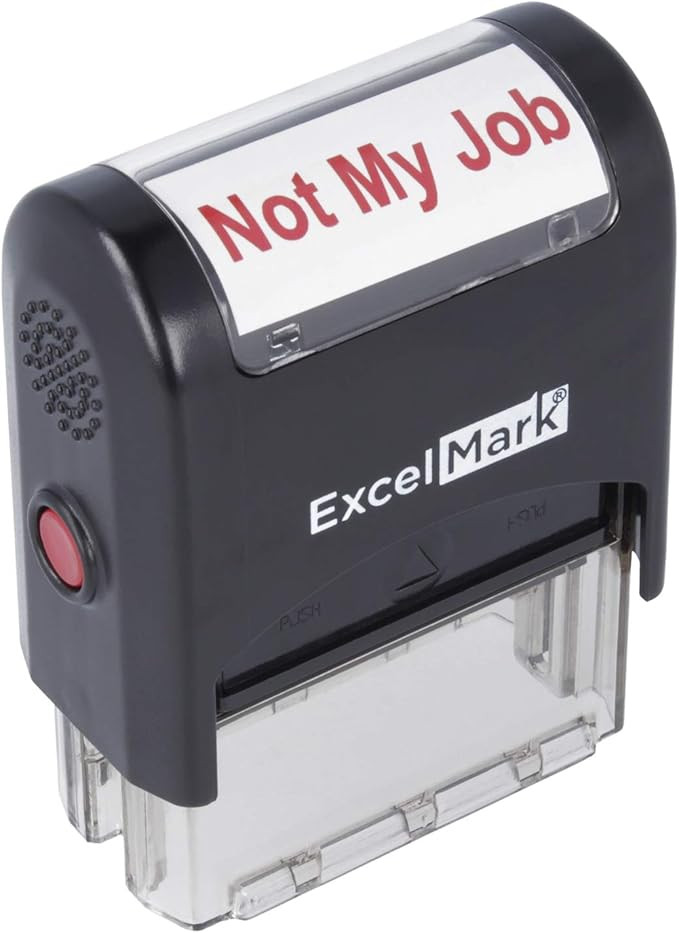 Self-Inking Novelty Message Stamp - NOT My Job - Red Ink | Amazon (US)