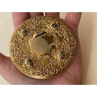 Accessories Mirror, Gold Round Mirror, Purse Clutch Tone Pocket Hand Mirror | Etsy (US)