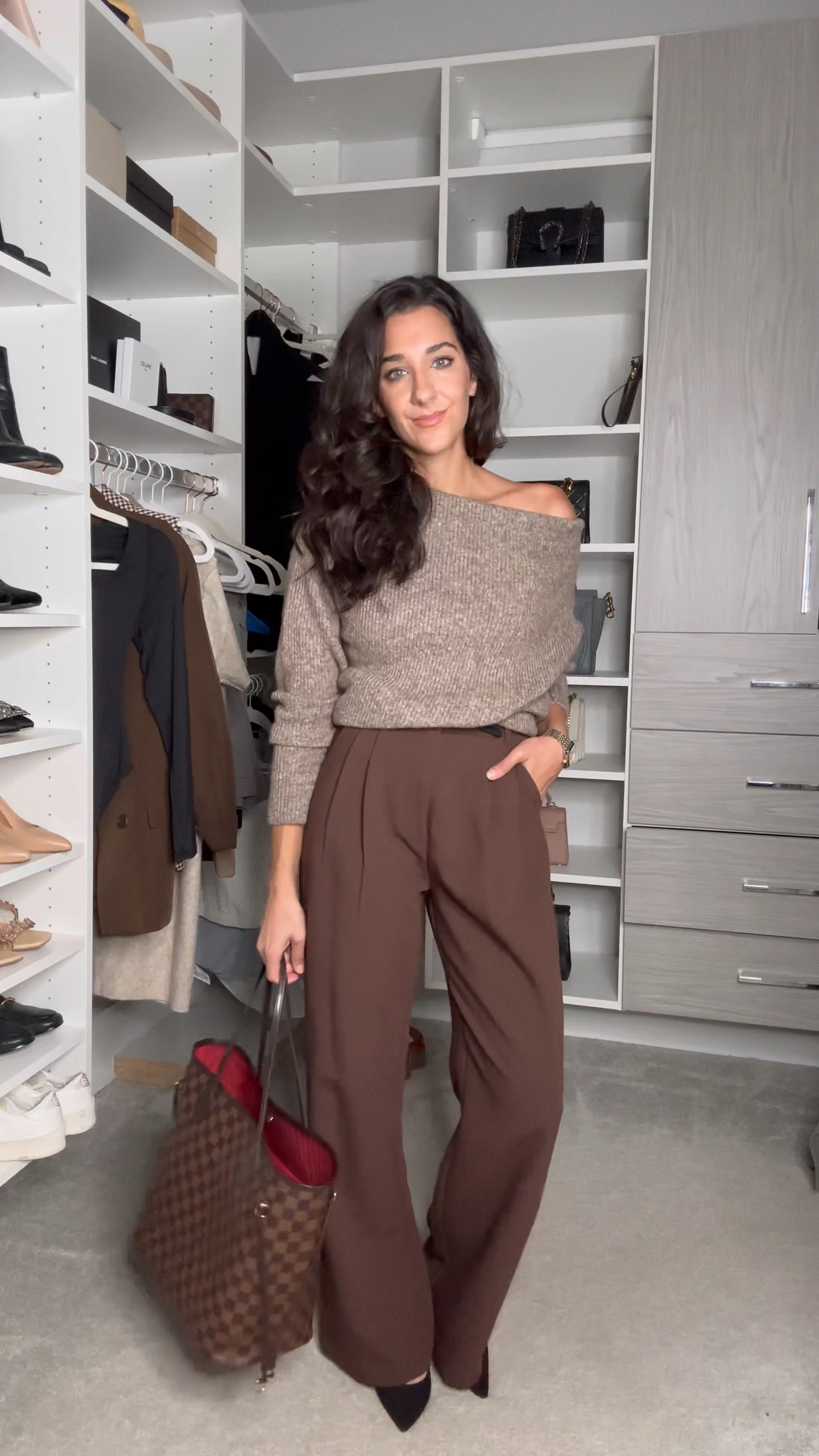 Chocolate brown work outfit 

Size small in the nordstrom sweater and size 26R in the Abercrombie pants for work  (linking similar ones that have more stock) 

#LTKFindsUnder50 #LTKWorkwear #LTKFindsUnder100