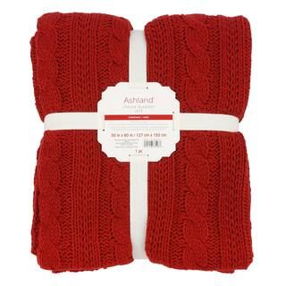 Red Cable Knit Throw by Ashland® | Michaels Stores