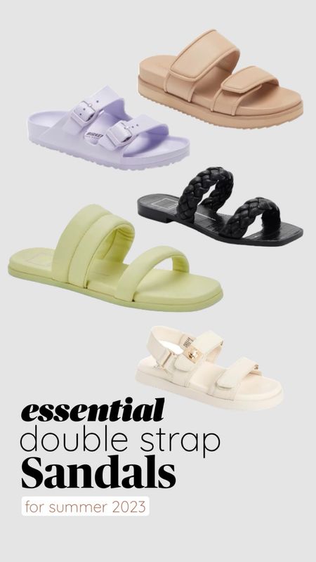 These are my top picks for #trendy #doublestrap summer sandals that will literally go with EVERYTHING this summer! #summerfashion #summer2023 #summeroutfitinspo #footwear 

#LTKFind #LTKstyletip #LTKGiftGuide