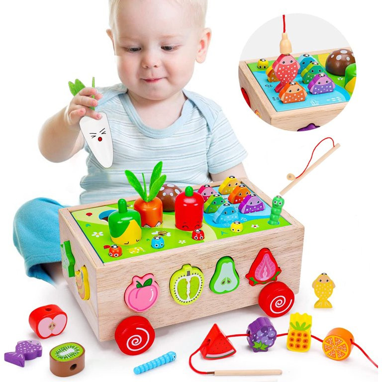 Learning Toys for 12-24 Months, Montessori Shape Sorter Toys for Toddler Boy Girls 2 Year Old Gif... | Walmart (US)