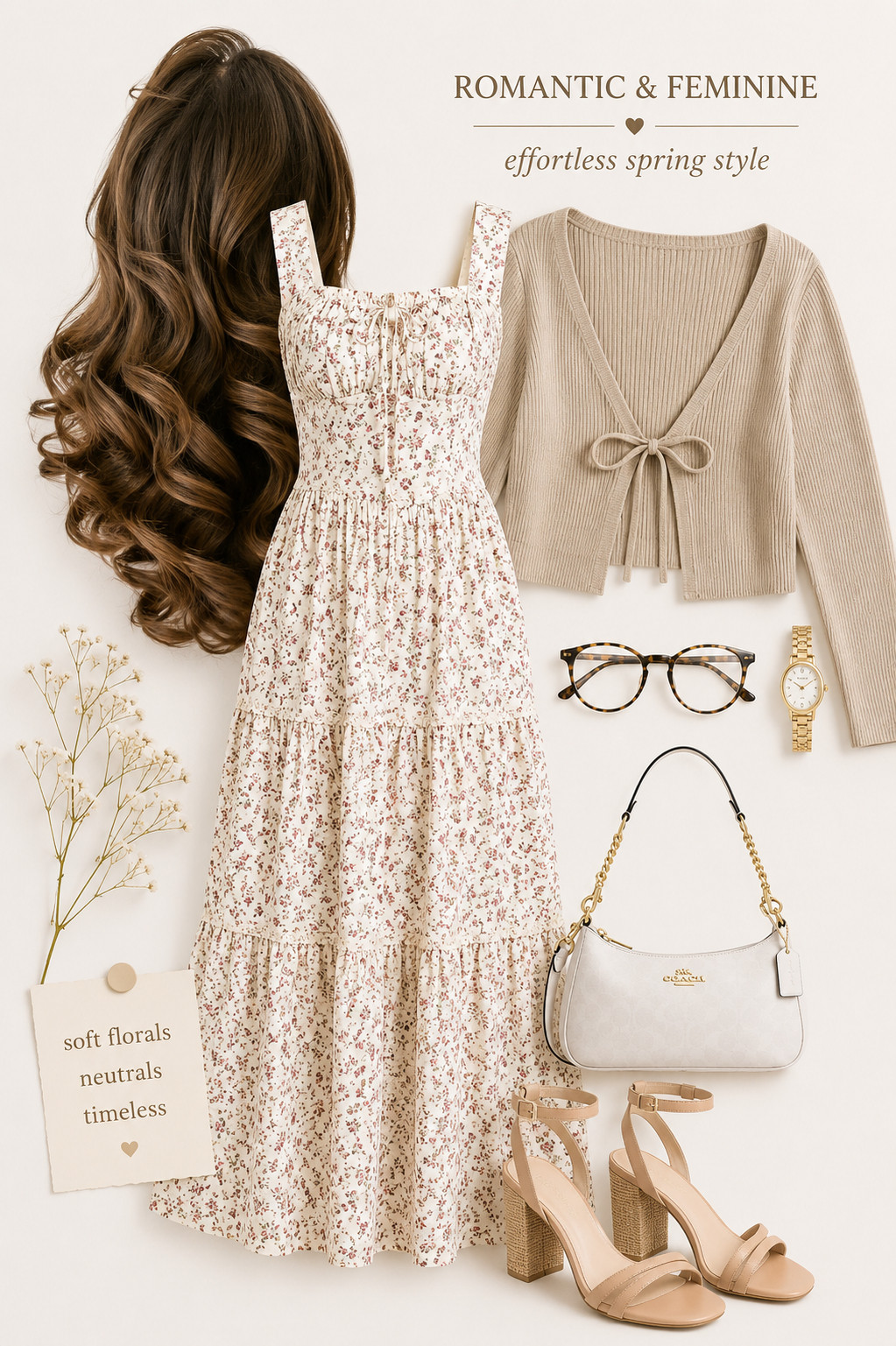 Romantic & Feminine Spring Outfit Ideas 🌸 Soft florals, delicate neutrals, and timeless accessories create the ultimate romantic spring outfit aesthetic. This dreamy floral maxi dress paired with a cozy knit cardigan and neutral heels is perfect for brunch dates, spring weddings, garden parties, baby showers, or effortless everyday elegance. Feminine fashion never goes out of style — especially when paired with soft textures and chic neutral accessories. ✨🤍 #RomanticStyle #FeminineFashion #SpringOutfitIdeas #SoftGirlStyle #NeutralFashion #FloralDress #SpringFashion #ElegantStyle #ChicOutfits #MaxiDressStyle #FashionInspo #ClassyStyle #SpringAesthetic #NeutralOutfit #PrettyOutfits #TimelessFashion #CottagecoreStyle #RomanticFashion #LTKFashion #SoftStyle

#LTKdayinmylife #LTKootd