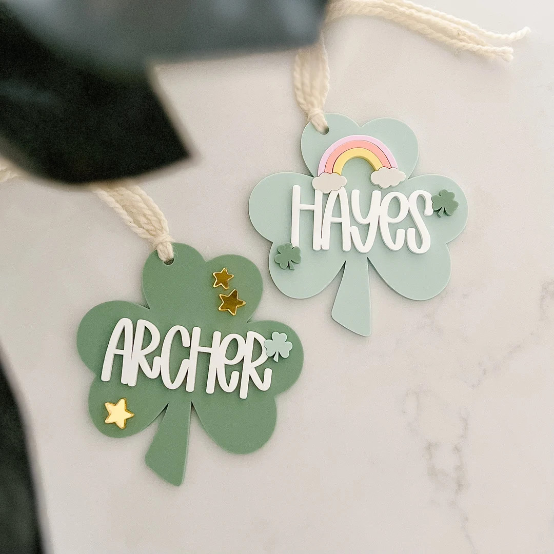 St Patty's Day Tags Clover Tag St Patrick's Day Tag Shamrock Tag St Patty's Day Basket Rainbow St... | Etsy (CAD)