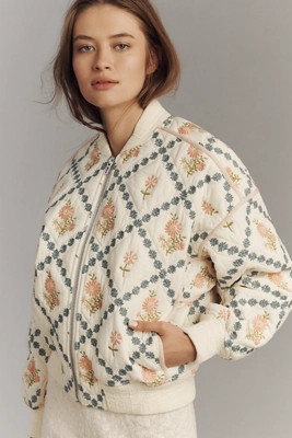 BLANKNYC Sought After Embroidered Bomber Jacket | Anthropologie (US)