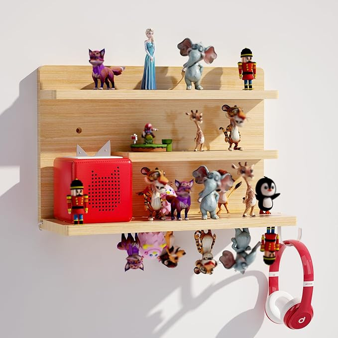 for Tonies Shelf Magnetic - Tonies Figure Organizer for Kids Room, Wooden Magnetic Display Shelf ... | Amazon (US)