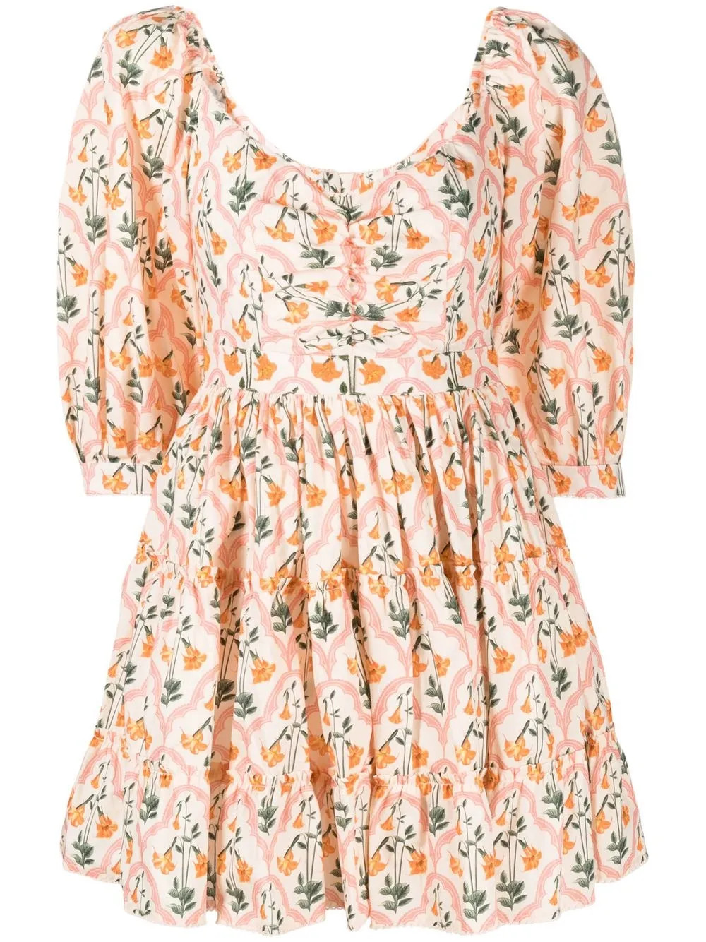 Agua By Agua Bendita floral-print Mini Dress - Farfetch | Farfetch Global