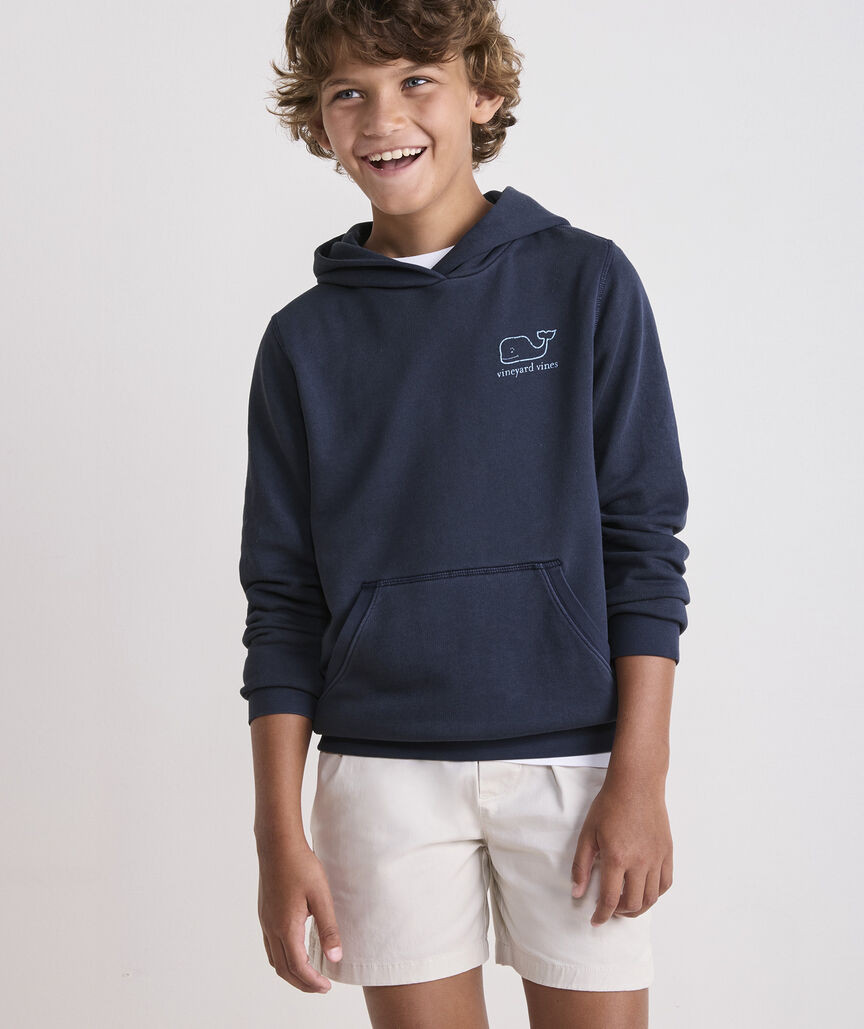 Kids' Surf Terry Vintage Whale Graphic Hoodie | vineyard vines