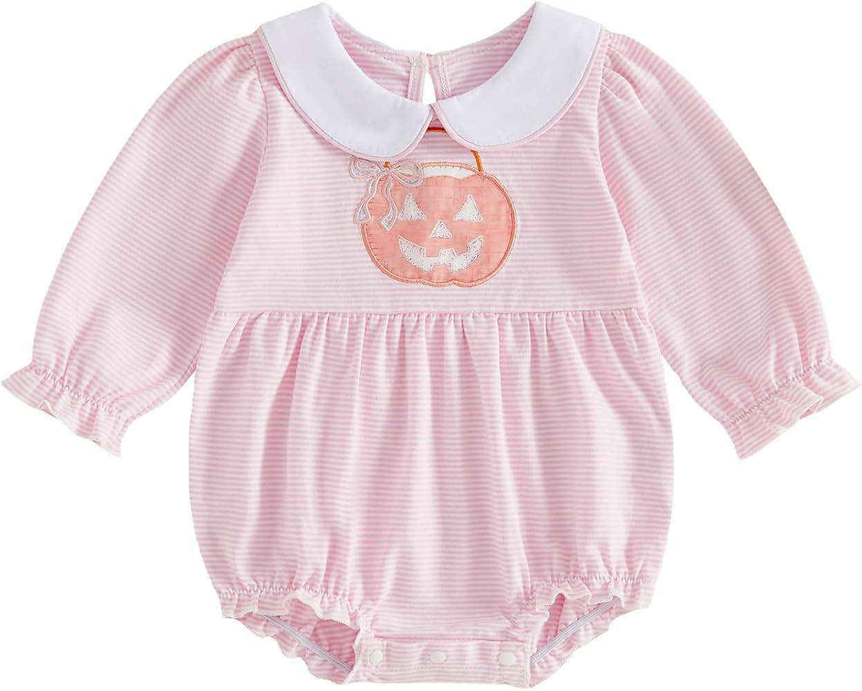 Matching Sister Outfit Halloween Clothes Baby Girl Pumpkin Long Sleeve Romper Toddler Girl Hallow... | Amazon (US)