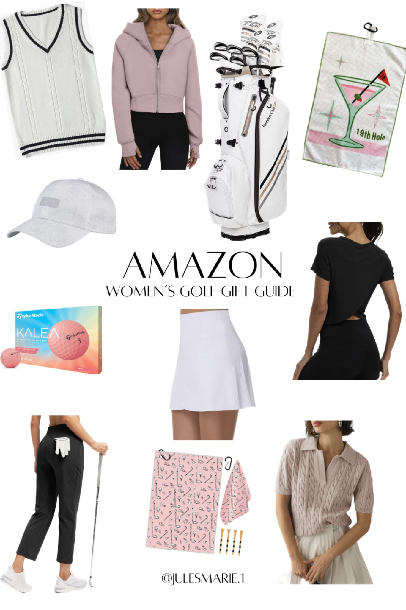 Finding good lady golf stuff is tough, but here are some faves. My golf clubs are included in the prime day festivities so if you’ve been in the market I couldn’t recommend them more! They are a great starter set :) 

golf / womens golf / preppy

#LTKfitness #LTKGiftGuide #LTKxPrime