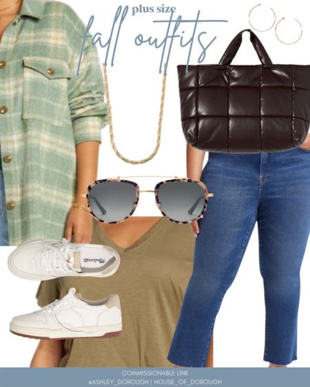 Plus size outfit perfect for fall! Shacket and smooth jeans casual look with white sneakers 

#LTKstyletip #LTKcurves #LTKSeasonal