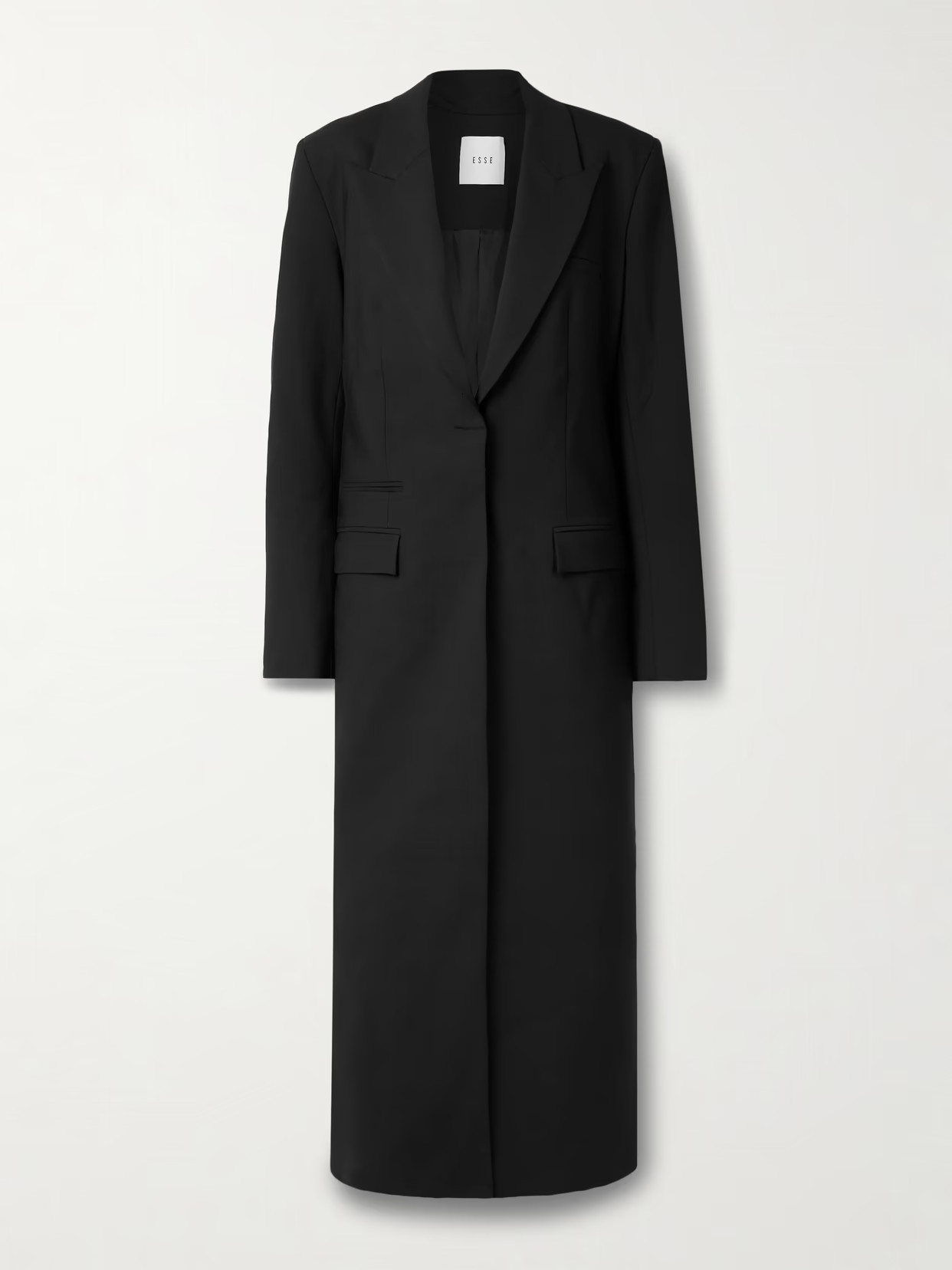 ESSE Studios - Classico Recycled-crepe Coat - Black | NET-A-PORTER (US)