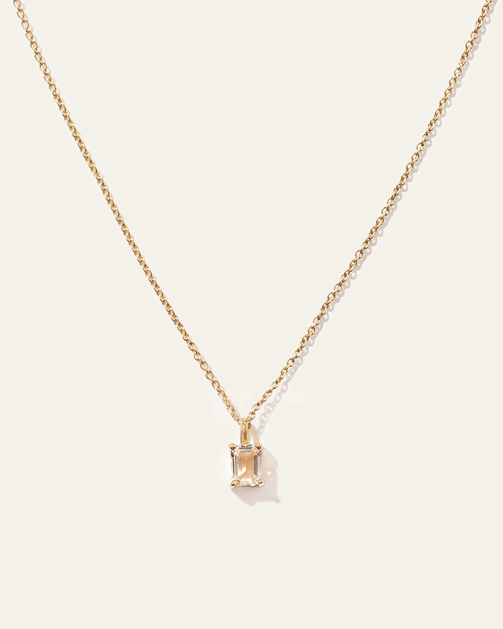 Emerald Cut Topaz Sol Pendant Necklace | Quince