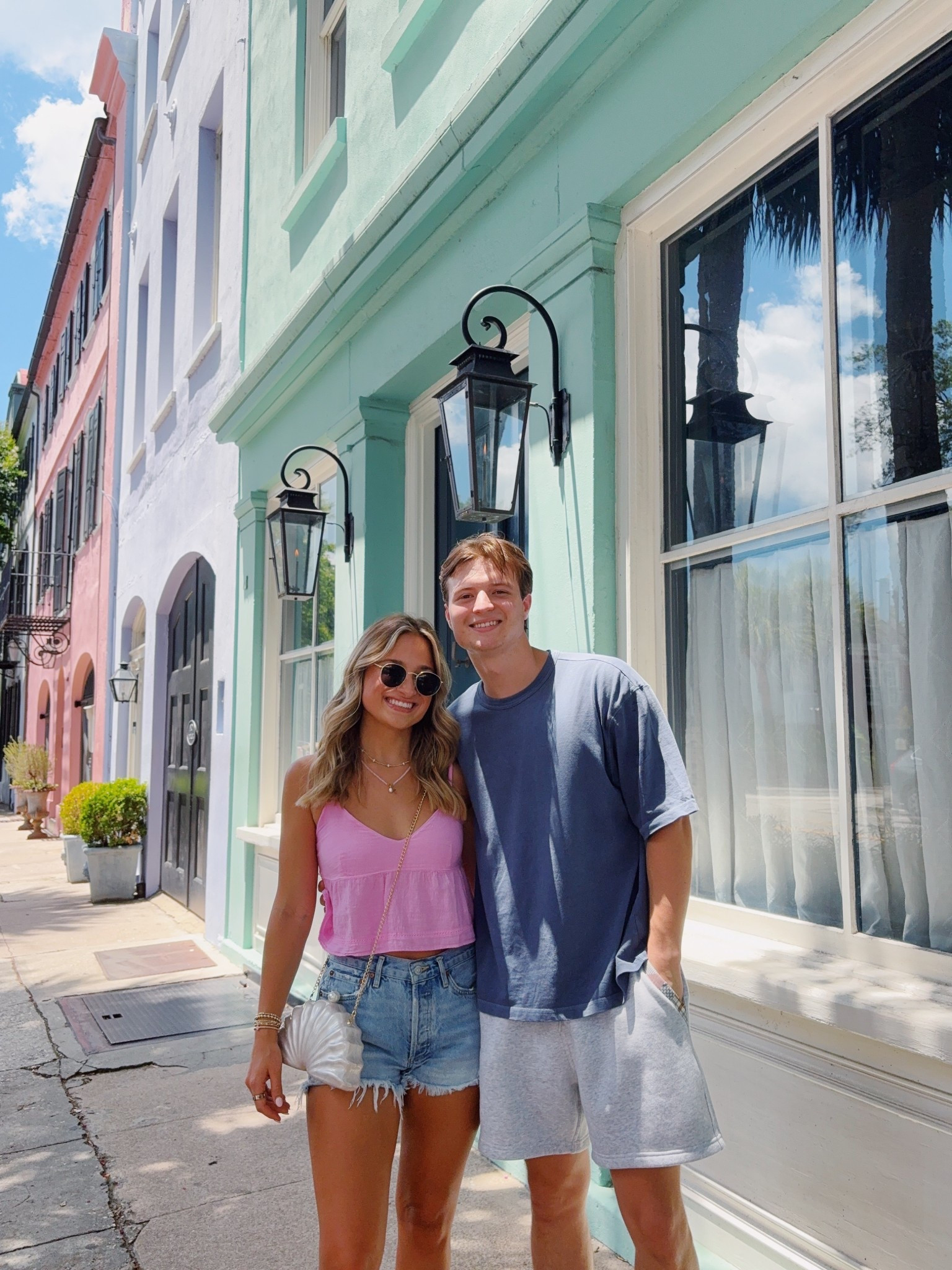 Charleston Outfits!!!🌈🌴🐚🌸
Wearing a small in the top & 25 in the shorts!

#LTKTravel #LTKStyleTip #LTKSummerEdit