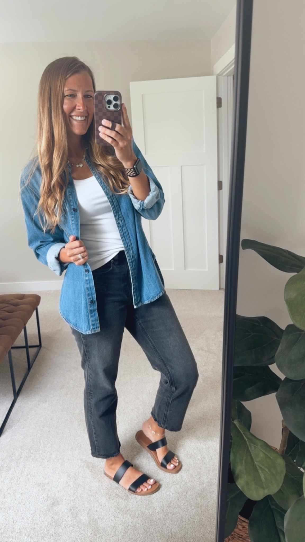 Casual mom outfits are my fav! 

Mom ootd, casual outfit, denim shirt, black jeans

#LTKootd #LTKmomlife