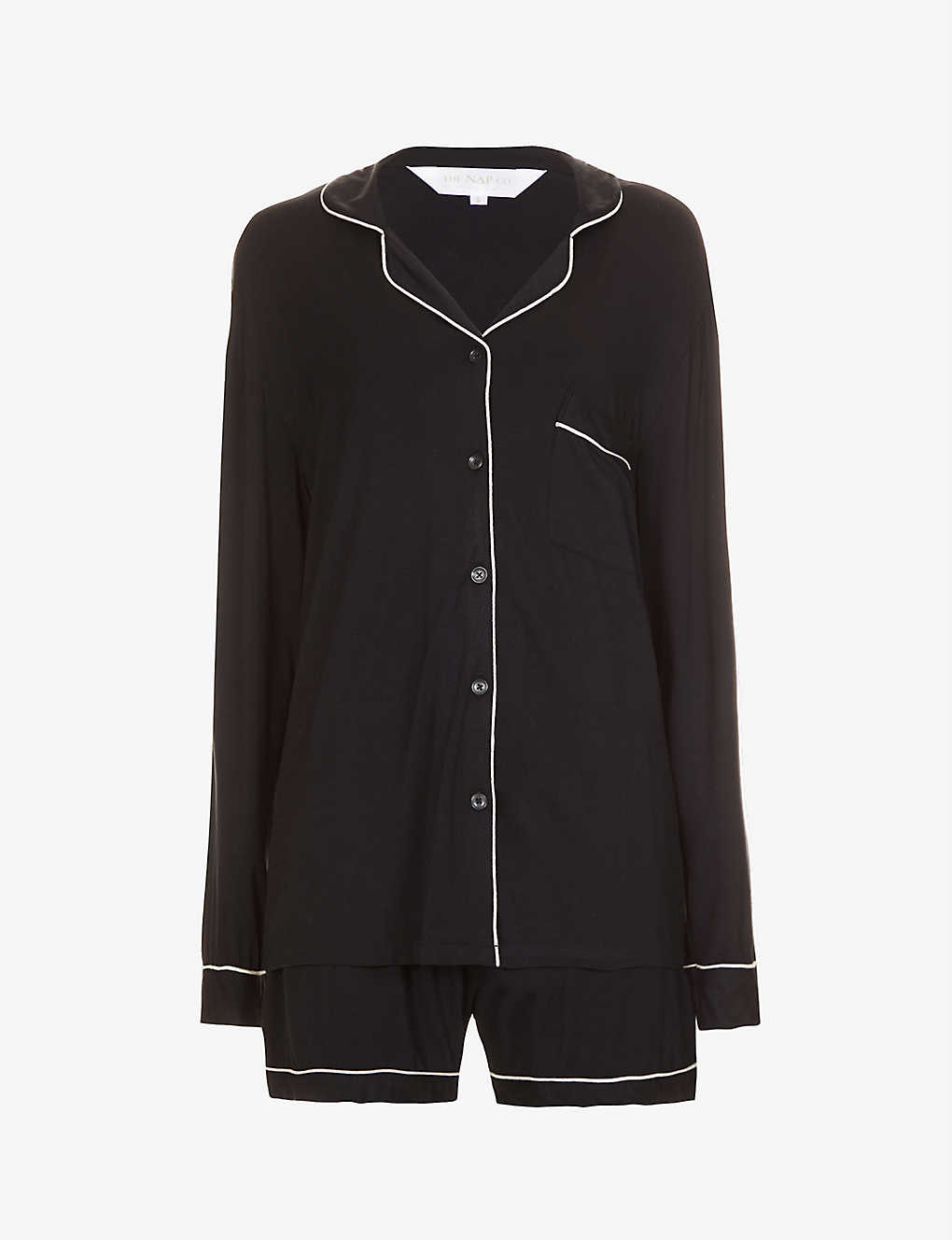 Rayon piped stretch-jersey pyjama set | Selfridges