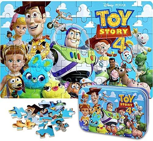 NEILDEN Disney Toy Story Puzzles in a Metal Box 60 Piece for Kids Ages 4-8 Jigsaw Puzzles for Girls  | Amazon (US)