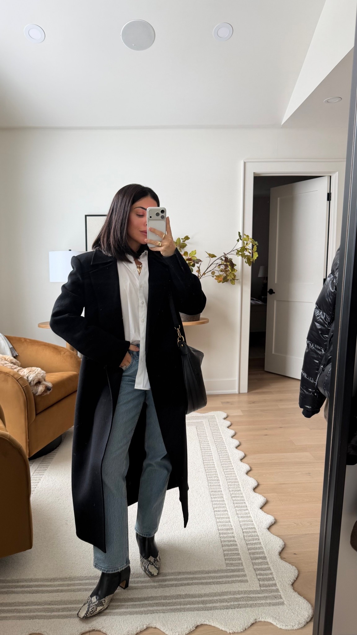 Shirt - XS
Jeans - size 25 short 
Coat - XS

#LTKstyletip #LTKworkwear #LTKcanada