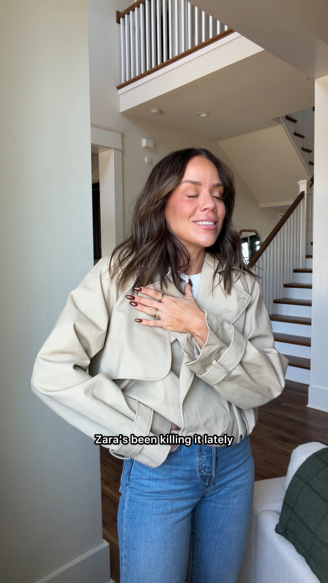 🆕 spring Zara cropped trench coat! In xs 

#LTKootd #LTKdayinmylife #LTKgrwm