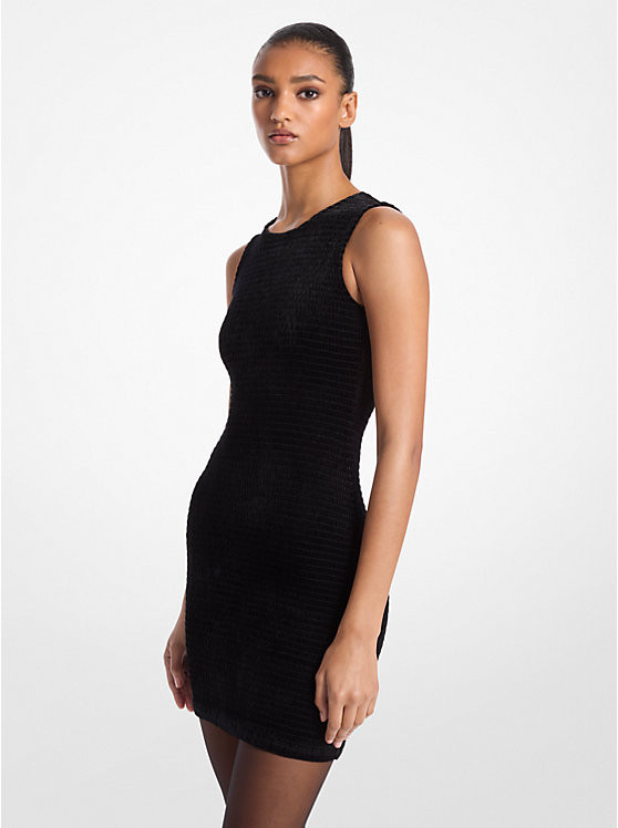 Smocked Velvet Dress | Michael Kors US