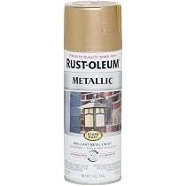 Rust-Oleum Stops Rust Metallic Spray Paint, Vintage Warm Gold | Amazon (US)