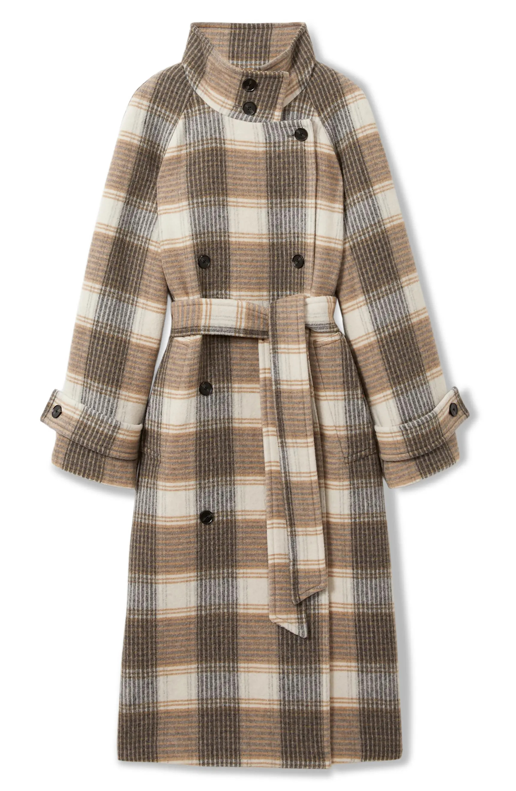 Piper Plaid Wool Blend Coat | Nordstrom