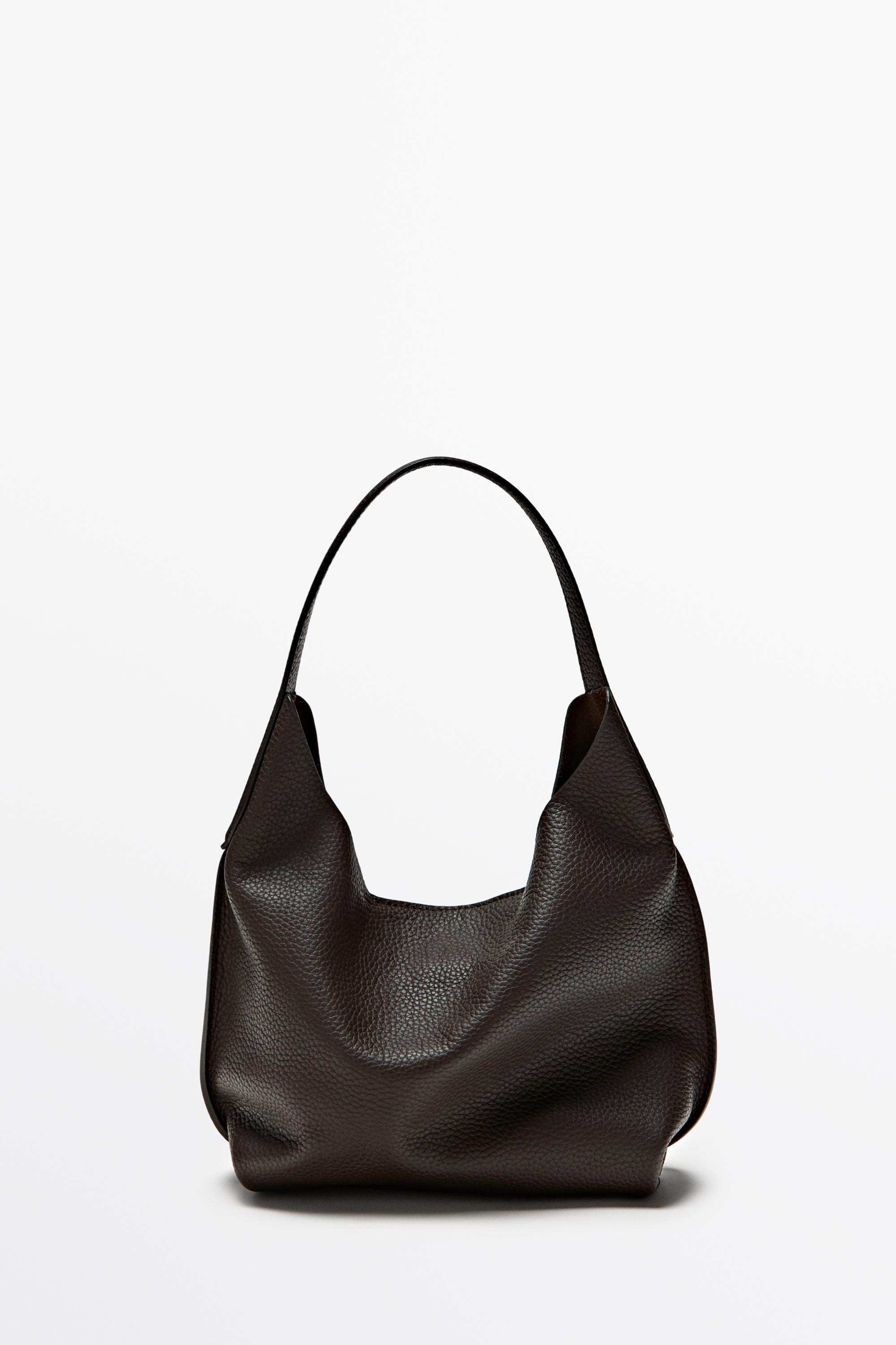 Nappa leather mini shoulder bag | Massimo Dutti US