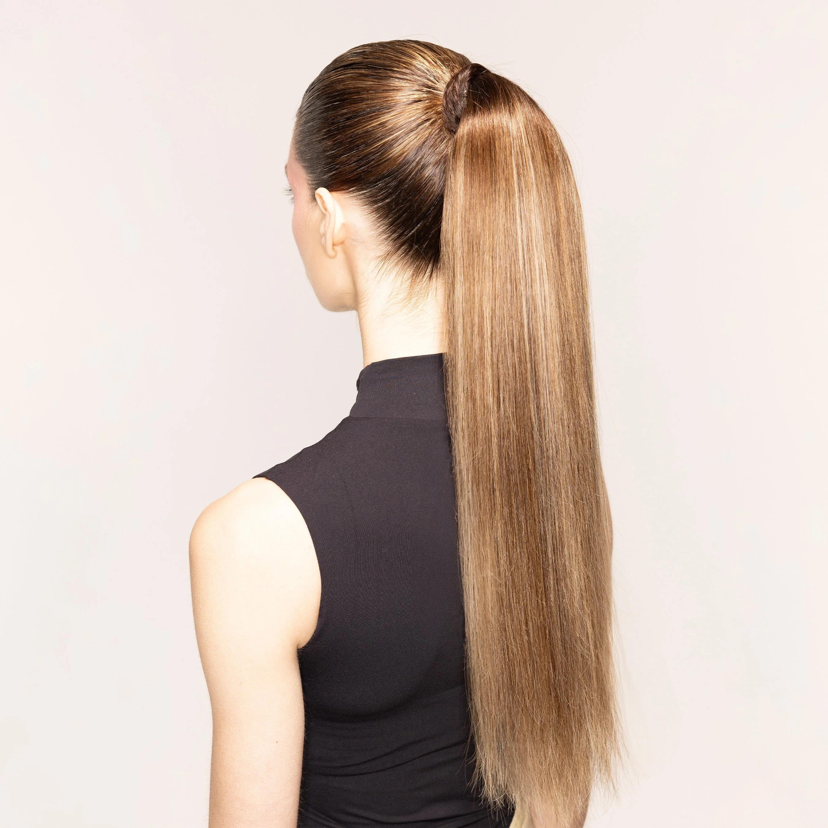 "The Ponytail" 2.0 by Bellami x Andrew Fitzsimons, Dirty Brunette High - BELLAMI Hair | Bellami Hair