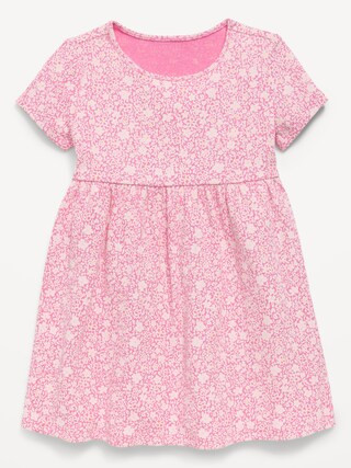 Printed Short-Sleeve Ribbed Dress for Toddler Girls | Old Navy (US)