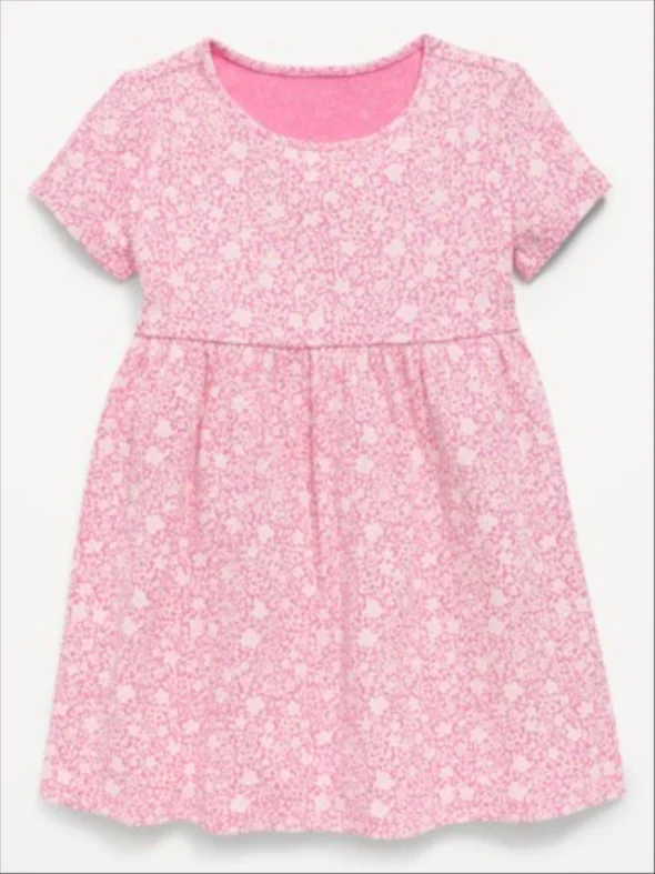 Printed Short-Sleeve Ribbed Dress for Toddler Girls product image from the verified GPgrows LTK collection