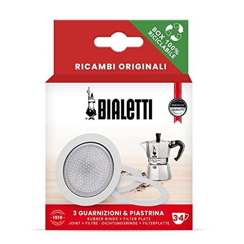 Bialetti Spare Parts, Includes 3 Gaskets and 1 Plate, Compatible with Moka Express, Fiammetta, Break, Happy, Dama, Moka Melody, Alpina, Moka Timer and Rainbow (3/4 Cups) | Amazon (US)