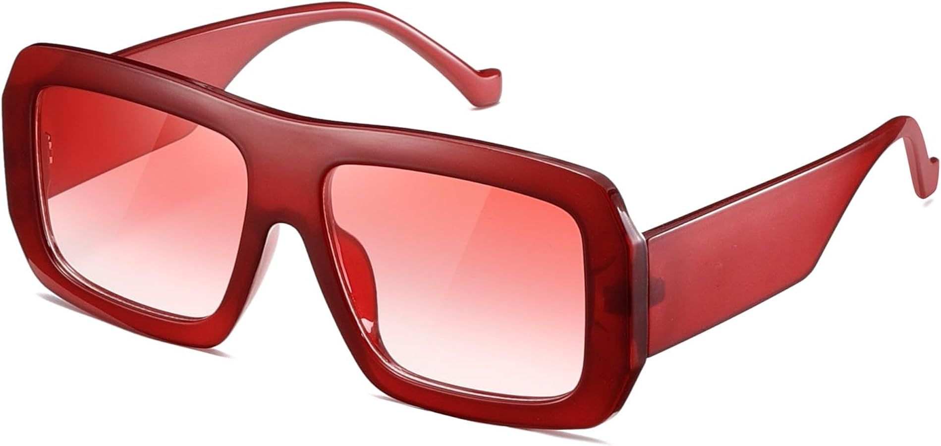 kimorn Sunglasses Womens Men Trendy Retro Sun Glasses Oversize Square Frame Shades K1571 | Amazon (US)