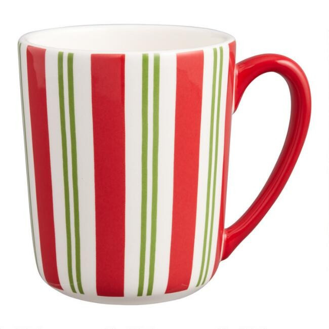Pier Place Peppermint Stripe Mug | World Market