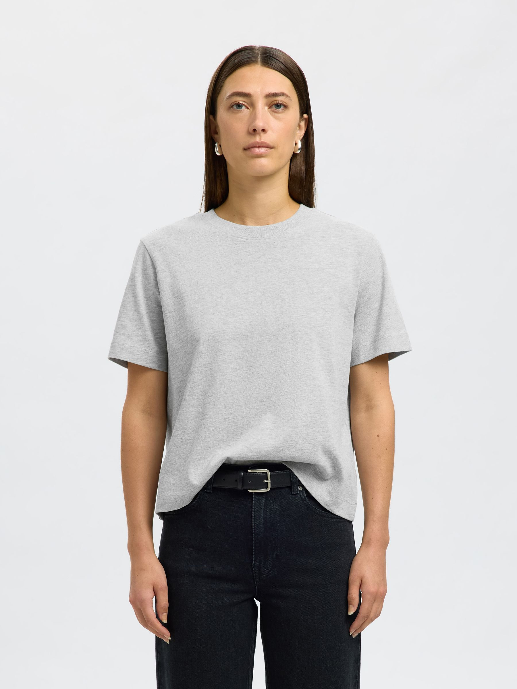BOXY T-SHIRT | Grey | Selected | Selected