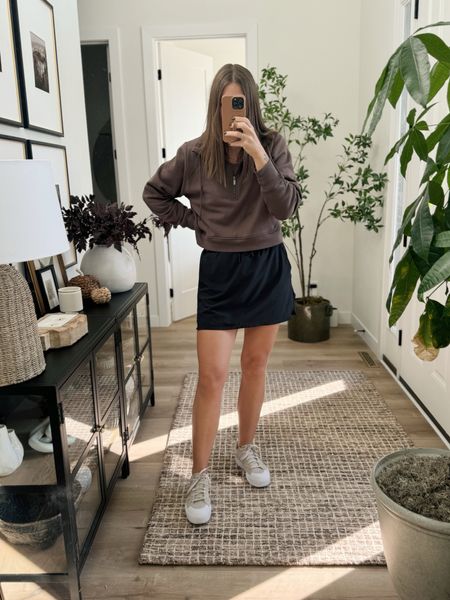 The best cropped sweatshirt, 30% off! I have it in 2 colors. It’s sold out online, but you check to see if it’s in your local store. This skort is also on sale, limited sizes but check your store!

#LTKsalealert #LTKfindsunder50 #LTKstyletip