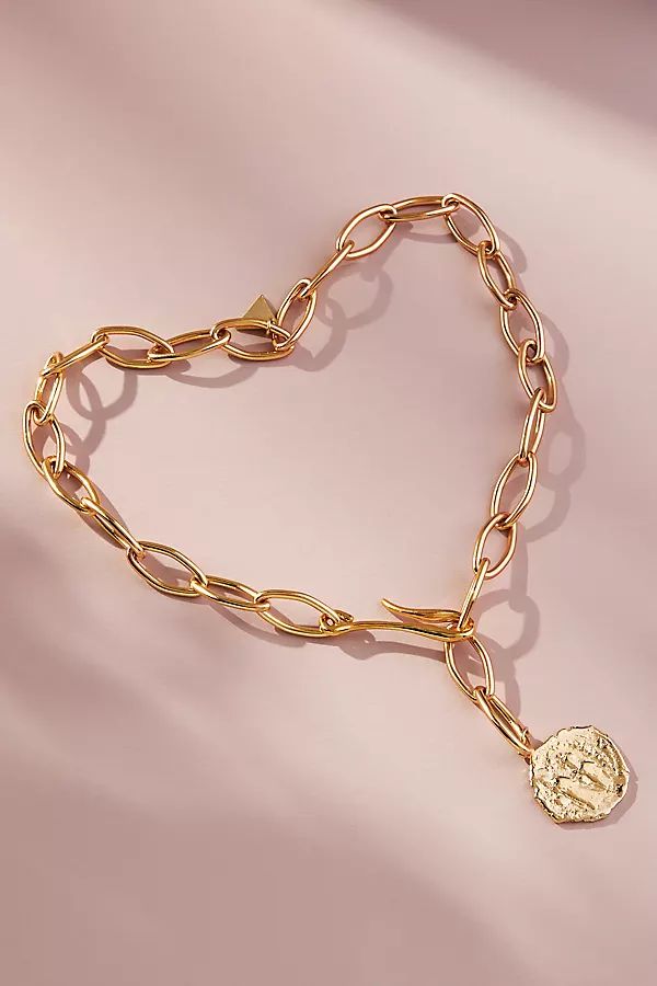 Coin Chain Necklace By By Anthropologie in Gold | Anthropologie (US)