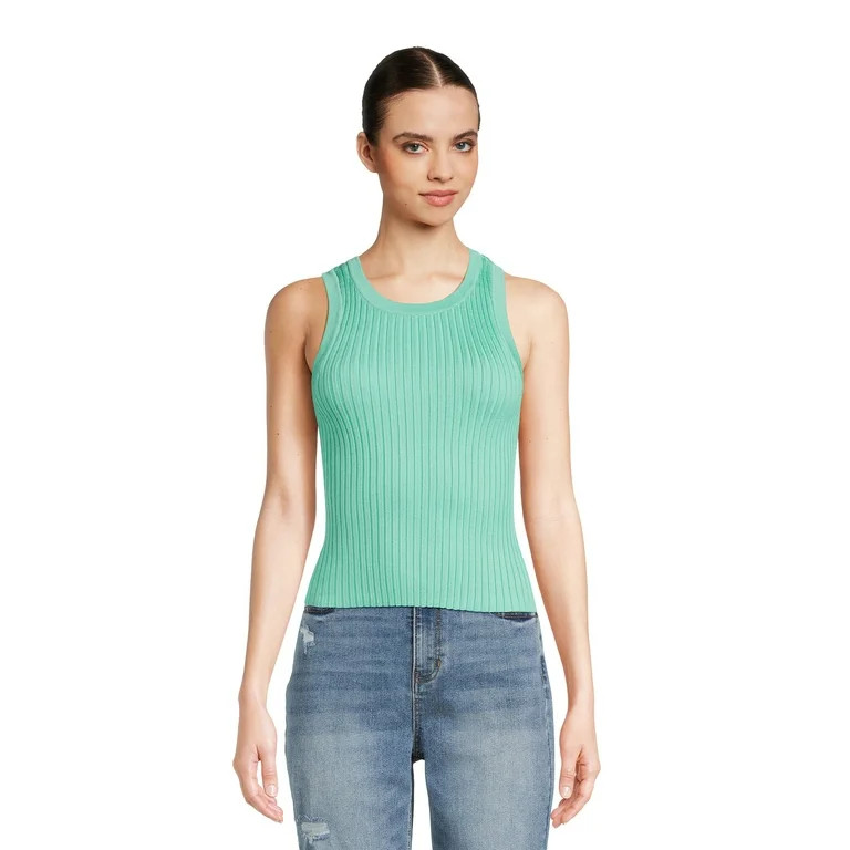 No Boundaries Juniors Ribbed Sweater Tank - Walmart.com | Walmart (US)