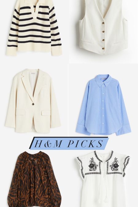 H&M basics! Really great for a capsule wardrobe, work, or mix and match pieces. Chic and stylish vibes, coastal grandma and New England style for spring. Spring style, spring tops

#LTKstyletip #LTKworkwear #LTKSeasonal