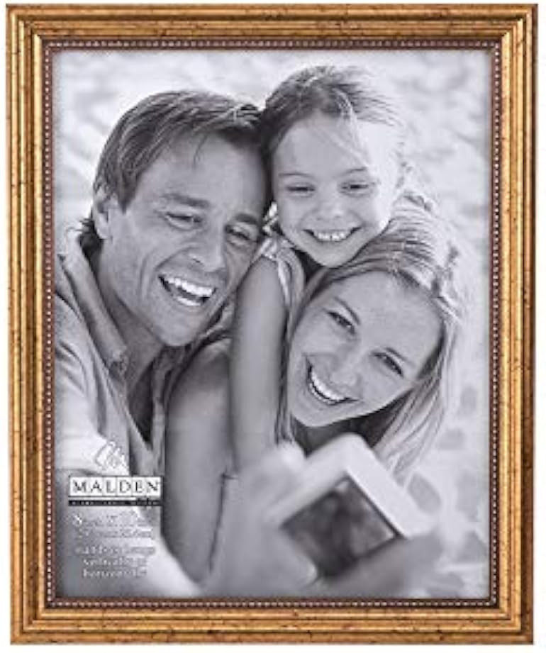 Malden International Designs Classic Wood Picture Frame, 8x10, Gold | Amazon (US)