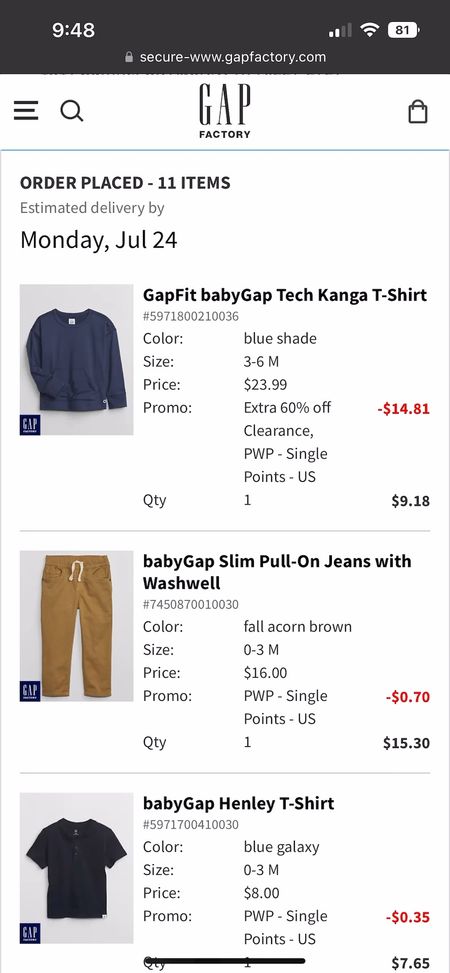 Cleaned house on my latest #gapfactory order! Got a few fall basics for both boys ❤️

#LTKunder50 #LTKsalealert #LTKbaby