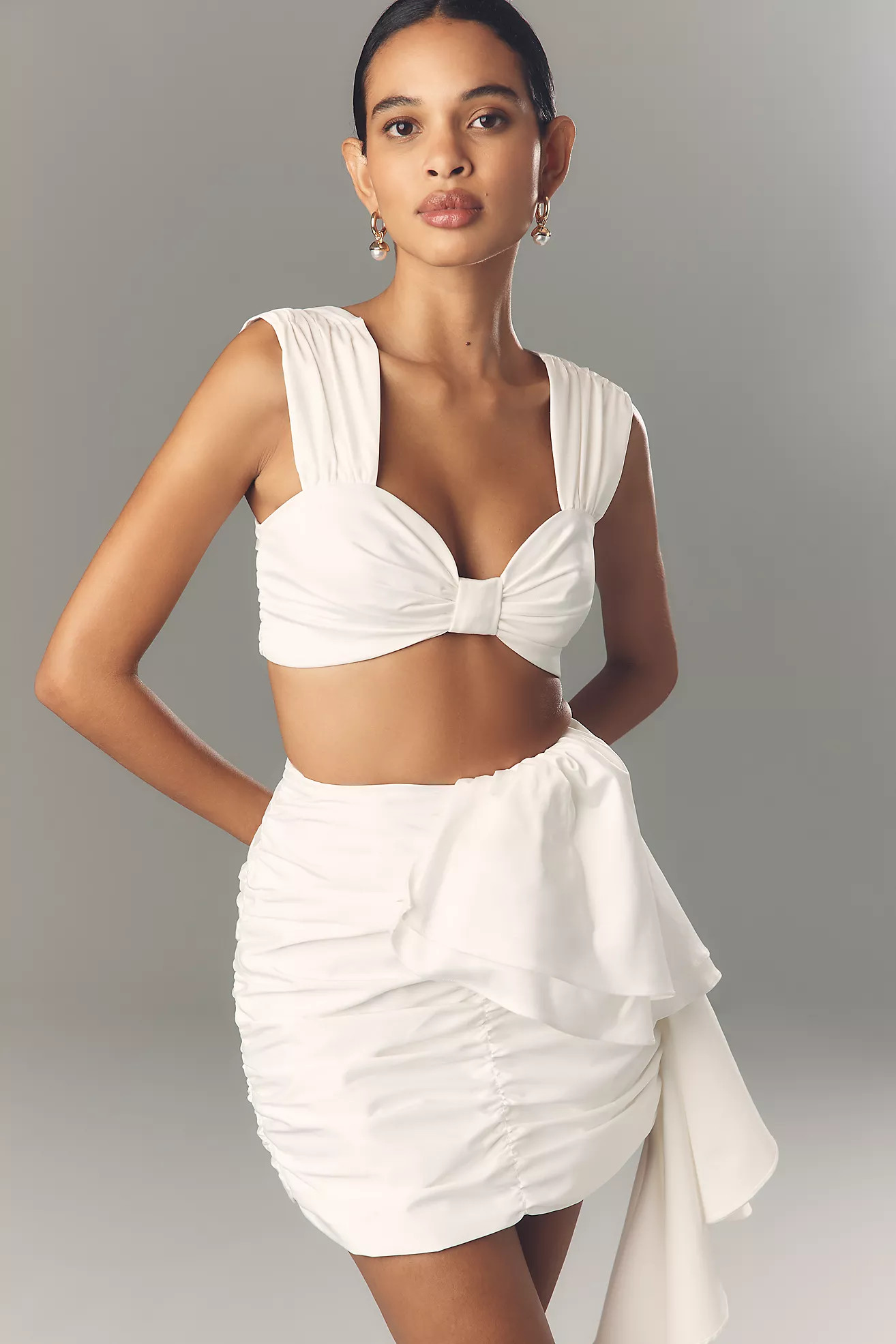 Elliatt Serena Gathered Crop Top | Anthropologie (US)