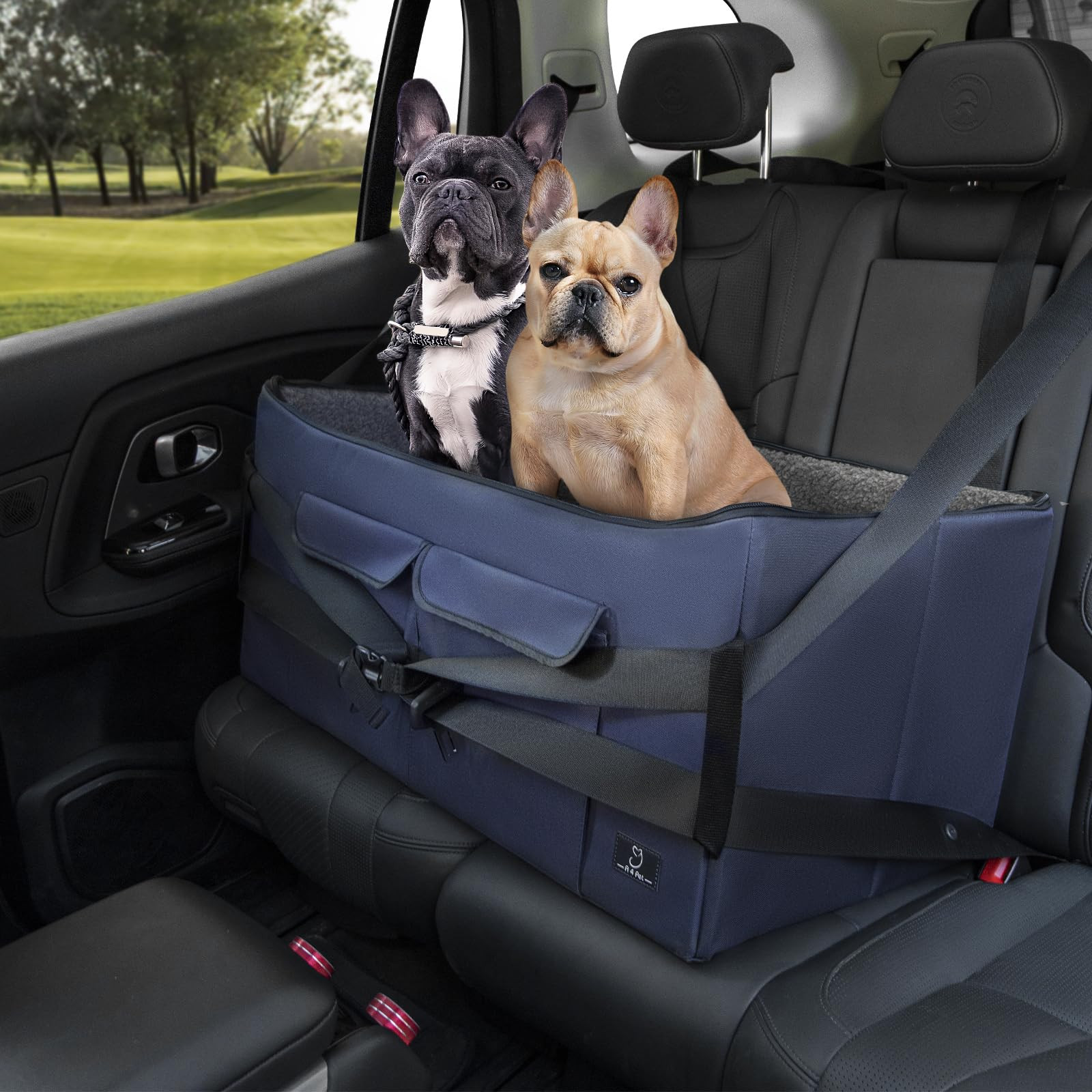 A4Pet Dog Car Seat Medium Sized Dog - Large Dog Car Seat, Up to 55 lbs, Washable Cover, Safety Le... | Amazon (US)