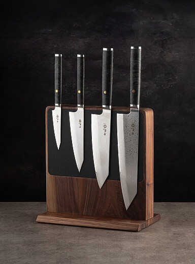 Walnut magnetic knife block | Simons